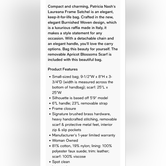 Patricia Nash Laurena woven purse. - Picture 6 of 8